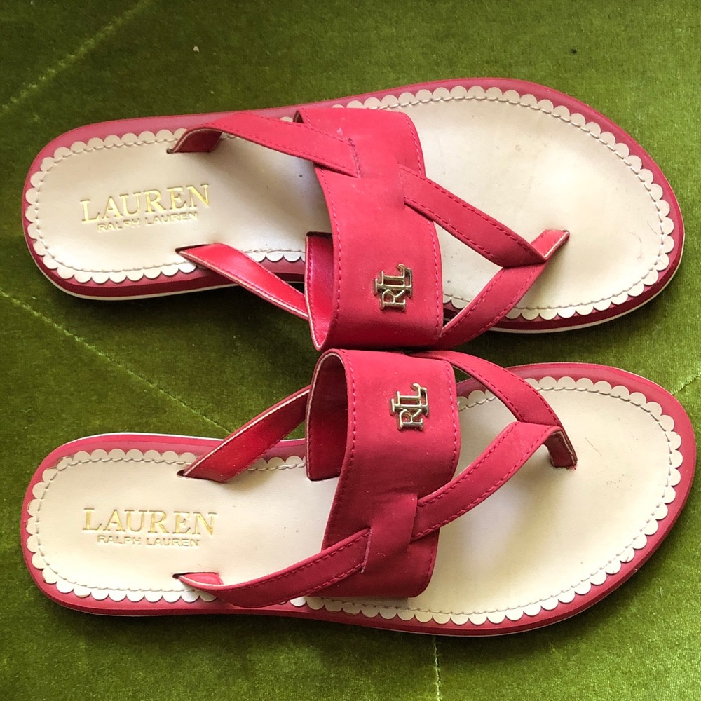 Lauren Ralph Lauren Pink Strap Sandals
